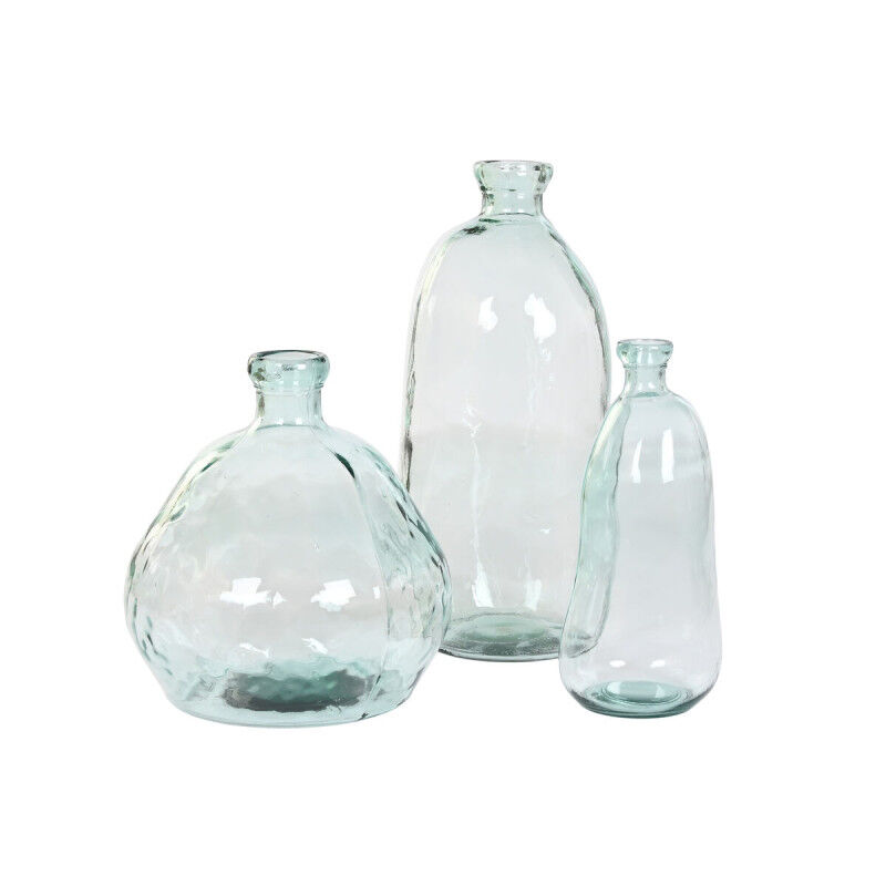 Vase Home ESPRIT Transparent Cristal recyclé 22 x 22 x 51 cm