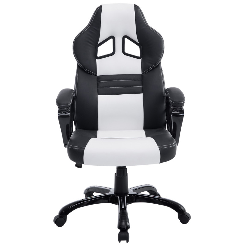 Fauteuil de bureau Pedro noir/blanc