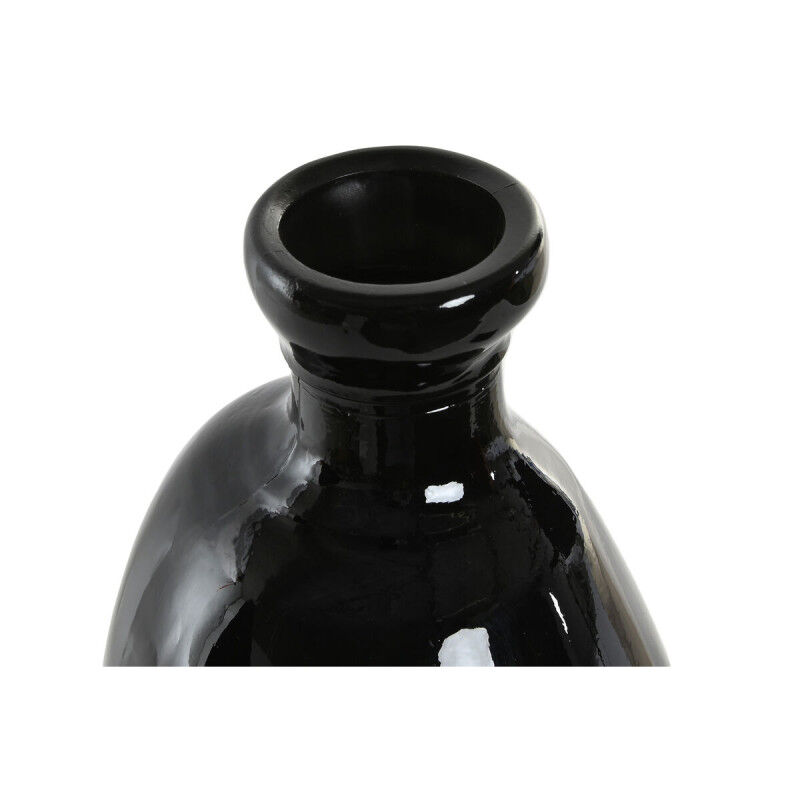 Vase Home ESPRIT Noir Cristal recyclé 22 x 22 x 51 cm