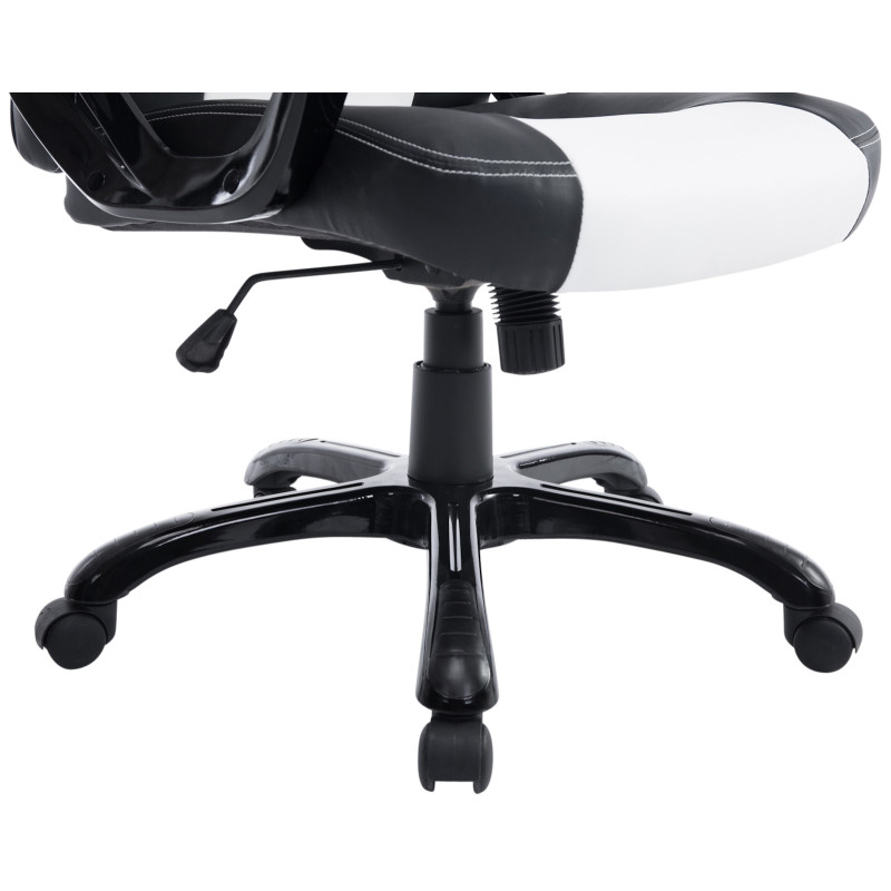 Fauteuil de bureau Pedro noir/blanc