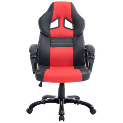 Fauteuil de bureau Pedro noir/rouge