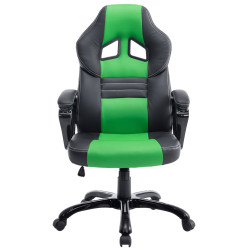 Fauteuil de bureau Pedro noir/vert