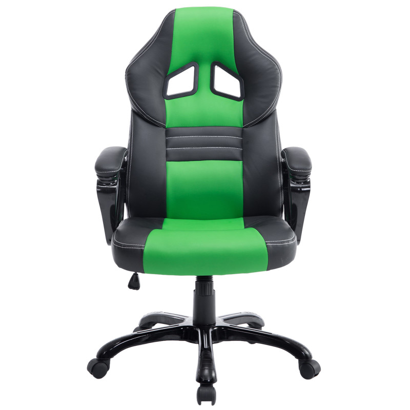 Fauteuil de bureau Pedro noir/vert