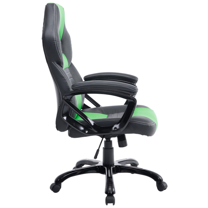 Fauteuil de bureau Pedro noir/vert