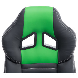 Fauteuil de bureau Pedro noir/vert