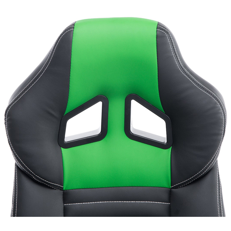 Fauteuil de bureau Pedro noir/vert