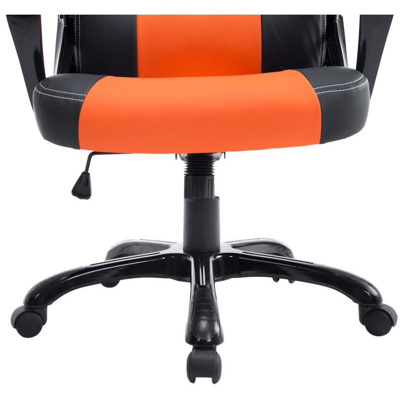 Fauteuil de bureau Pedro noir/orange