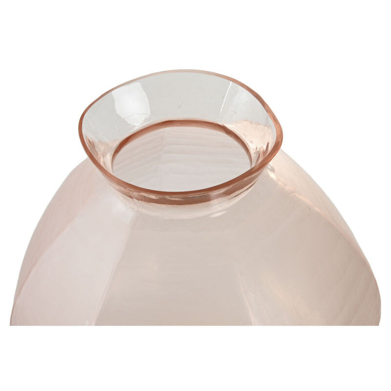 Vase Home ESPRIT Rose Verre Moderne 28 x 28 x 27 cm
