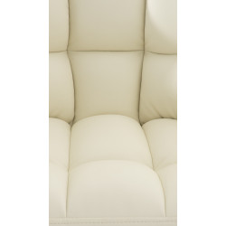 Tabouret de bar Damaso avec structure à 4 pieds, crème