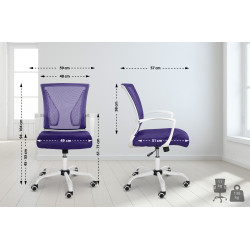 Fauteuil de bureau Tracy W violette