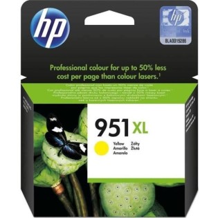 HP 951XL Cartouche d'encre jaune grande capacité authentique (CN048AE) pour HP OfficeJet Pro 251dw/276dw/8100/8600