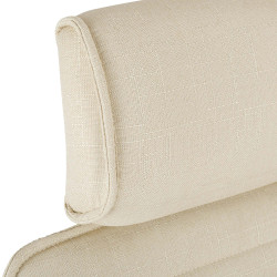 Chaise de bureau Rako, tissu crème