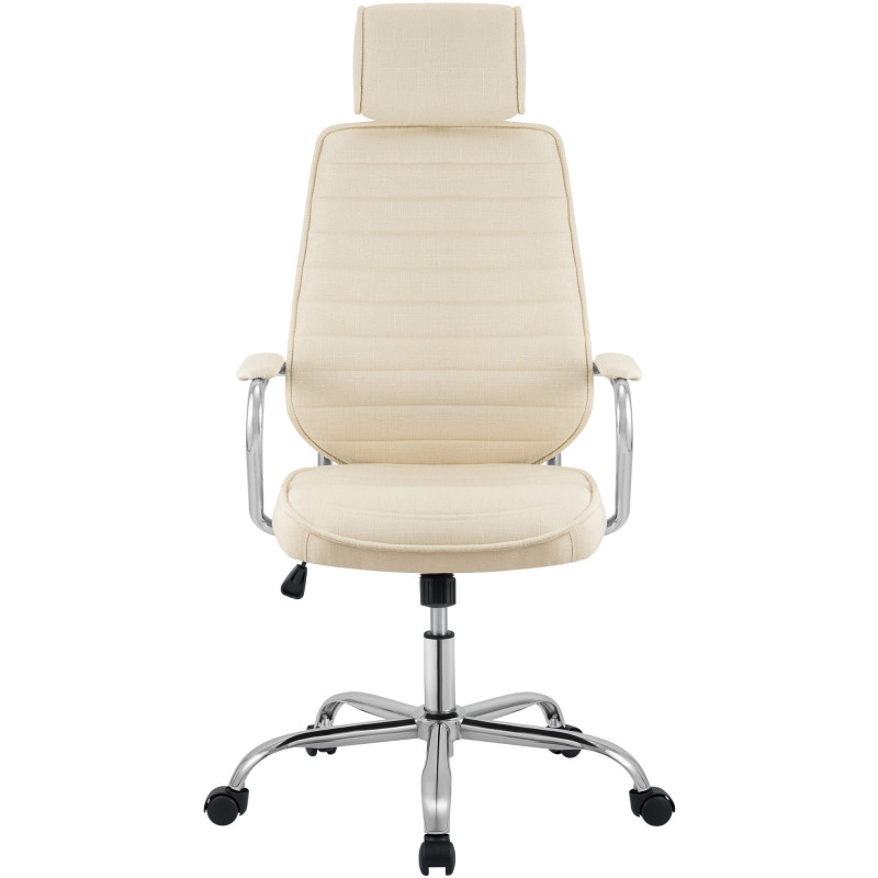 Fauteuil de bureau Rako tissu crème