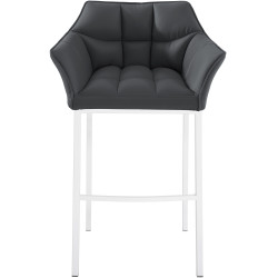 Tabouret de bar Damaso avec structure à 4 pieds, gris