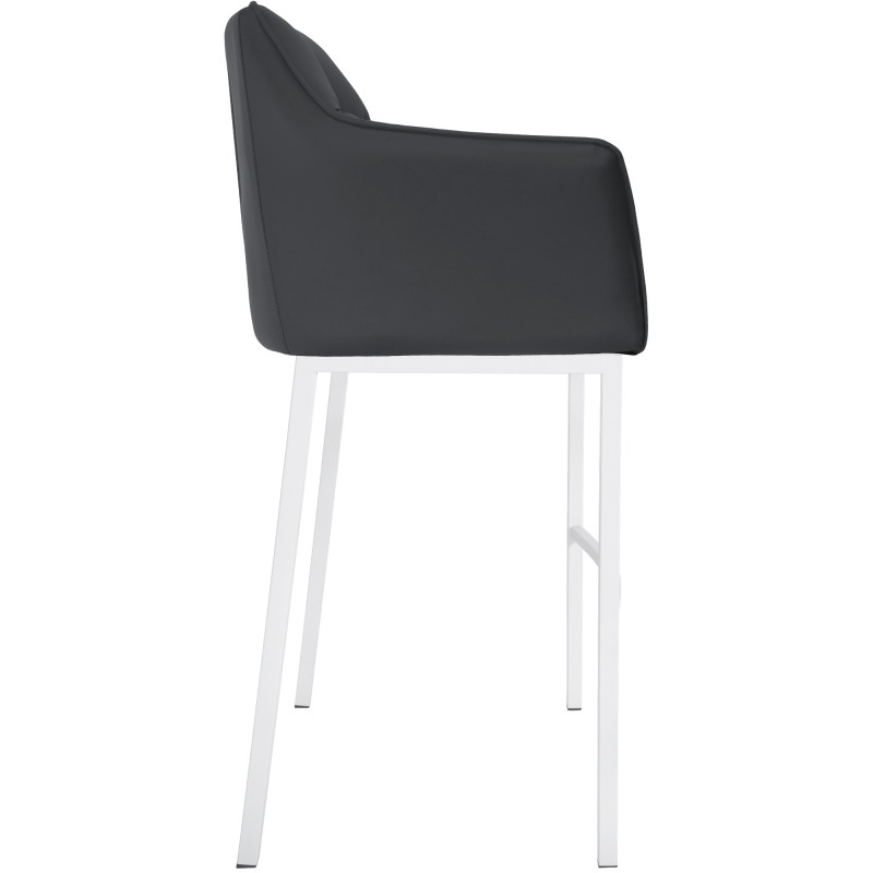 Tabouret de bar Damaso avec structure à 4 pieds, gris