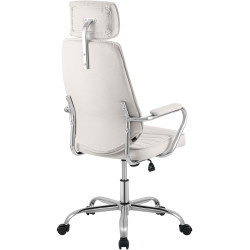 Fauteuil de bureau Rako en tissu beige