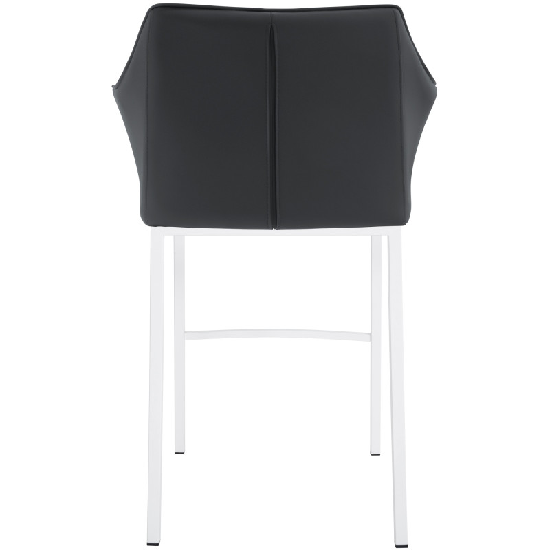 Tabouret de bar Damaso avec structure à 4 pieds, gris