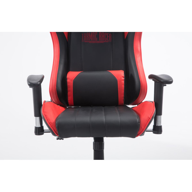 Sedia da ufficio Racing XL Shift in similpelle nero/rosso,senza poggiapiedi