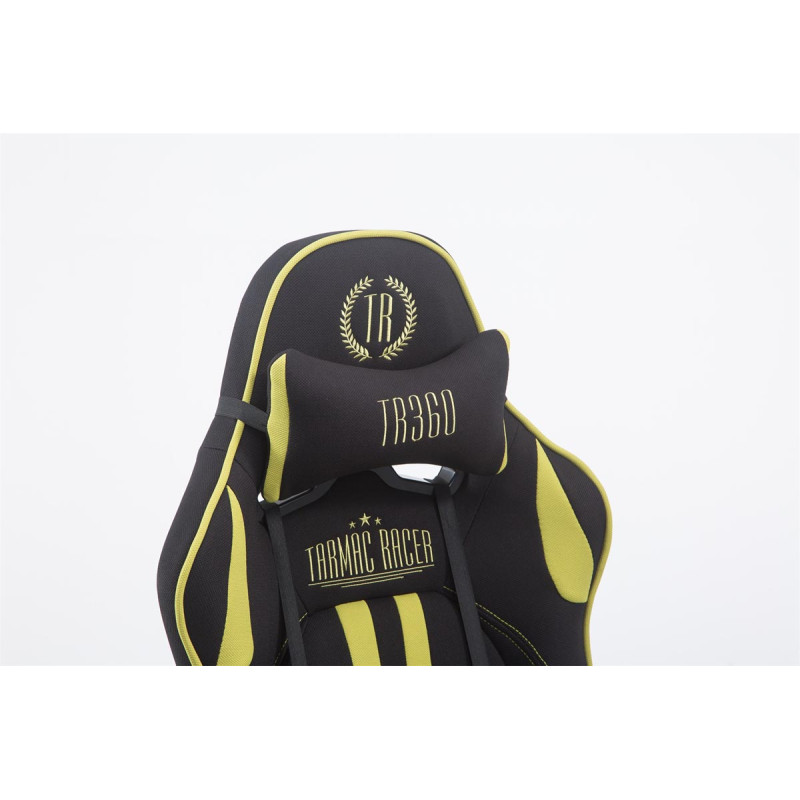 Silla Racing XL Limit En Tela Negro/verde,Con reposapiés