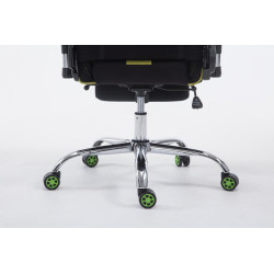 Silla Racing XL Limit En Tela Negro/verde,Con reposapiés