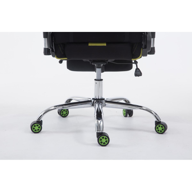 Silla Racing XL Limit En Tela Negro/verde,Con reposapiés