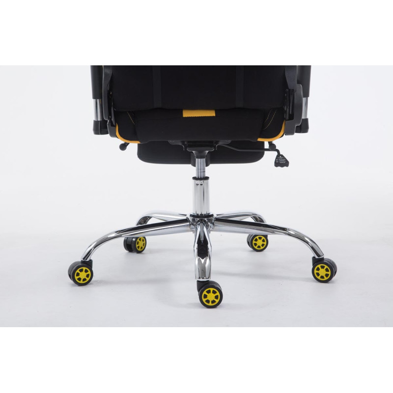 Silla Racing XL Limit En Tela Negro/amarillo,Con reposapiés