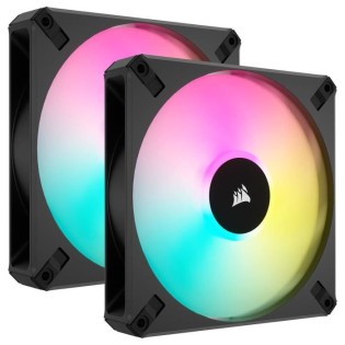 CORSAIR - AF140 RGB ELITE - Ventilateurs AF ELITE Series - 140mm - AirGuide - Pack de deux - Noir - (CO-9050156-WW)