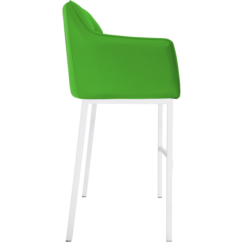 Tabouret de bar Damaso avec structure à 4 pieds, vert