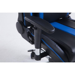 Fauteuil de bureau de course Limit avec repose-pieds noir/bleu