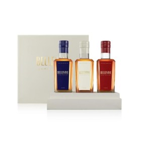 BELLEVOYE - Whisky -  Origine : France - Coffret Tricolore Découverte Bleu, Blanc Rouge - 3 * 20 cl