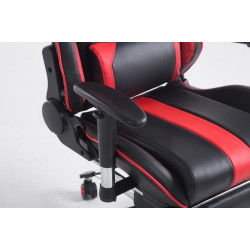 Fauteuil de bureau de course Limit avec repose-pieds noir/rouge
