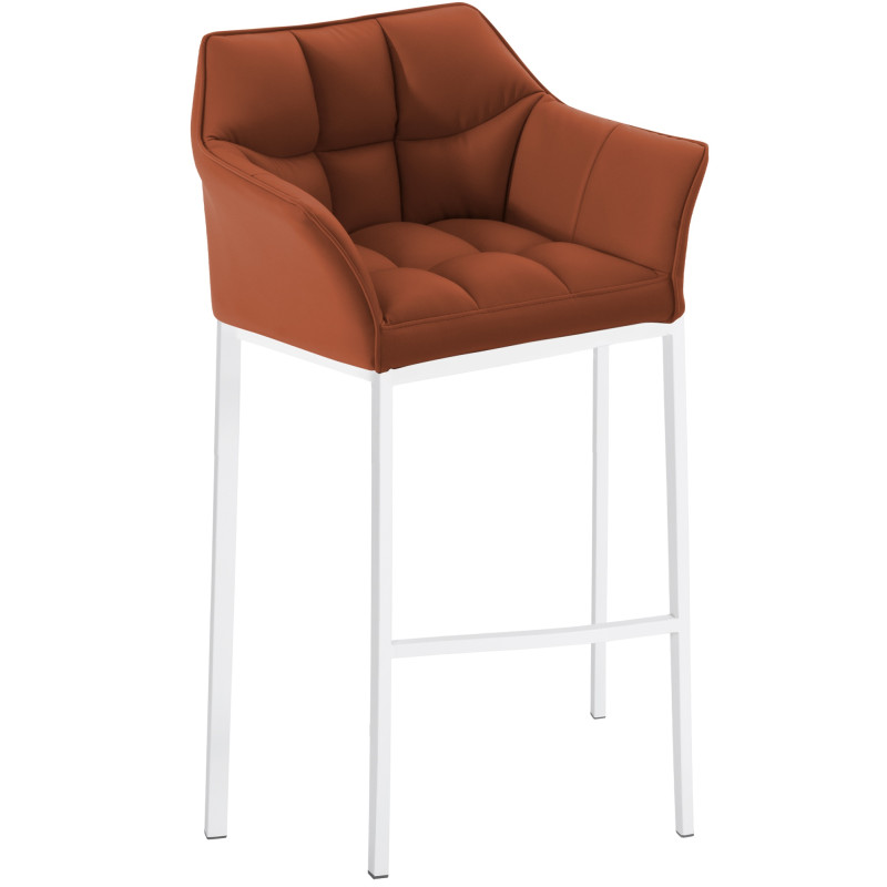 Tabouret de bar Damaso avec structure à 4 pieds, marron clair