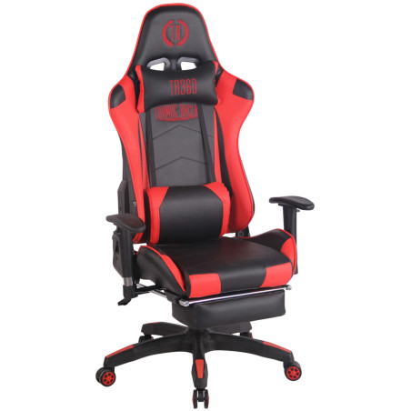 Sedia gaming ufficio Turbo nero/rosso,Finta pelle