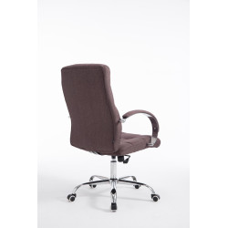 Fauteuil de bureau Mikos en tissu marron