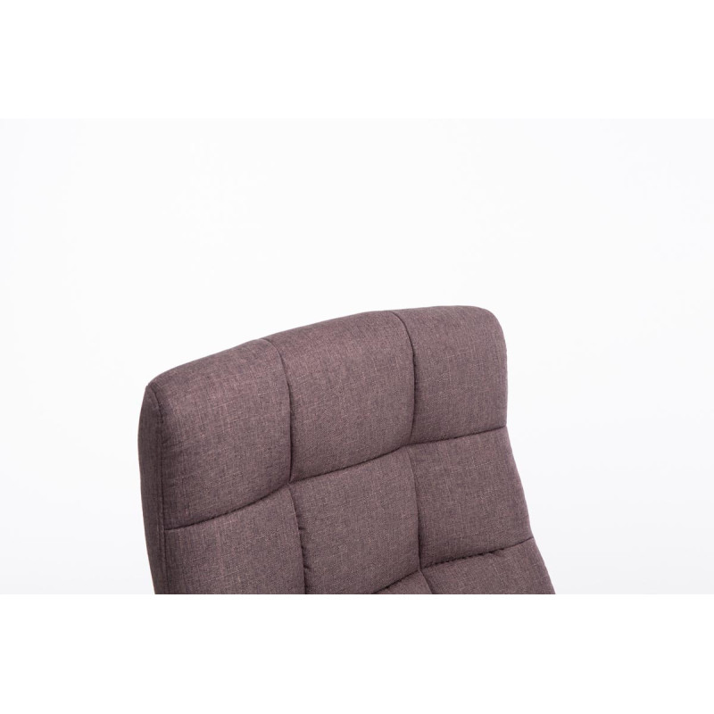 Fauteuil de bureau Mikos en tissu marron