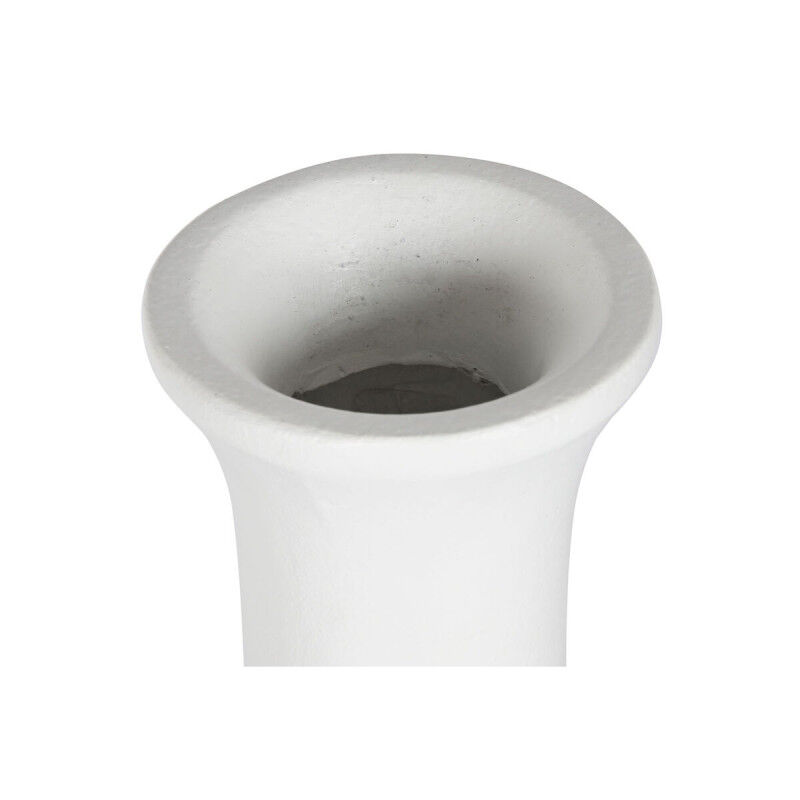 Vase Home ESPRIT Blanc Fibre de Verre 34 x 34 x 100 cm