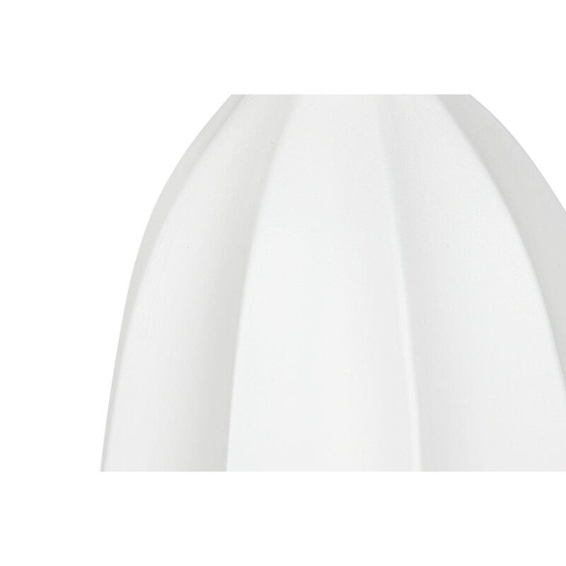Vase Home ESPRIT Blanc Fibre de Verre 34 x 34 x 100 cm