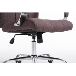 Fauteuil de bureau Mikos en tissu marron