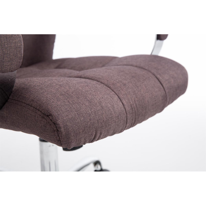 Poltrona da ufficio Mikos in tessuto marrone