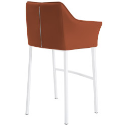 Tabouret de bar Damaso avec structure à 4 pieds, marron clair