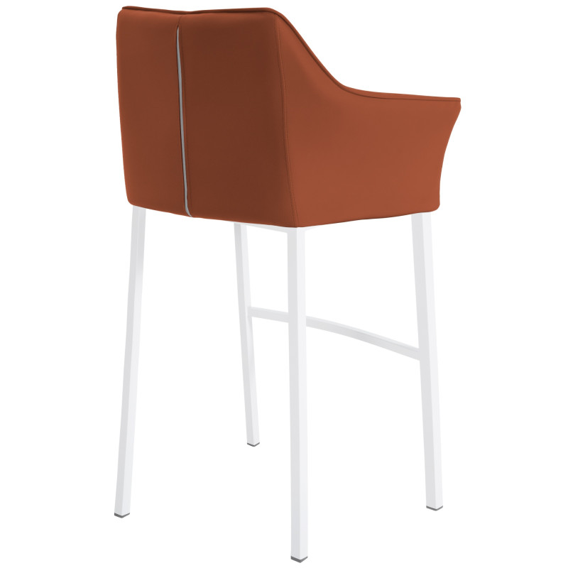 Tabouret de bar Damaso avec structure à 4 pieds, marron clair