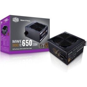 COOLER MASTER MWE Bronze  650W V2  - Alimentation 650W - 230V (Certifiée 80 Plus Bronze Garantie 5 ans) Câbles plats noir