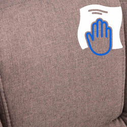 Poltrona ufficio XXL Xanthos in tessuto marrone