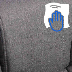 Silla De Oficina XXL Xanthos En Tela Gris oscuro