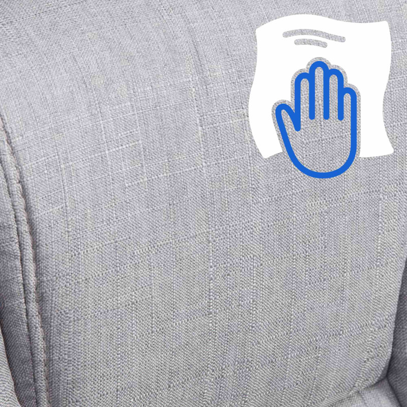 Poltrona ufficio XXL Xanthos in tessuto grigio