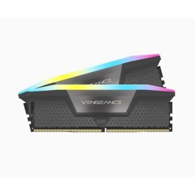 Mémoire RAM - CORSAIR - Vengeance RGB DDR5 - 32GB 2x16GB DIMM - 5600 MHz - 1,25V - Gris (CMH32GX5M2B5600Z36K)