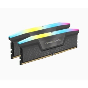 Mémoire RAM - CORSAIR - Vengeance RGB DDR5 - 32GB 2x16GB DIMM - 5600 MHz - 1,25V - Gris (CMH32GX5M2B5600Z36K)