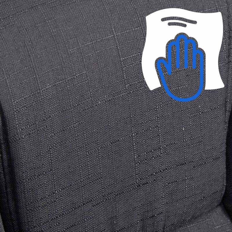 Poltrona ufficio XXL Xanthos in tessuto nero