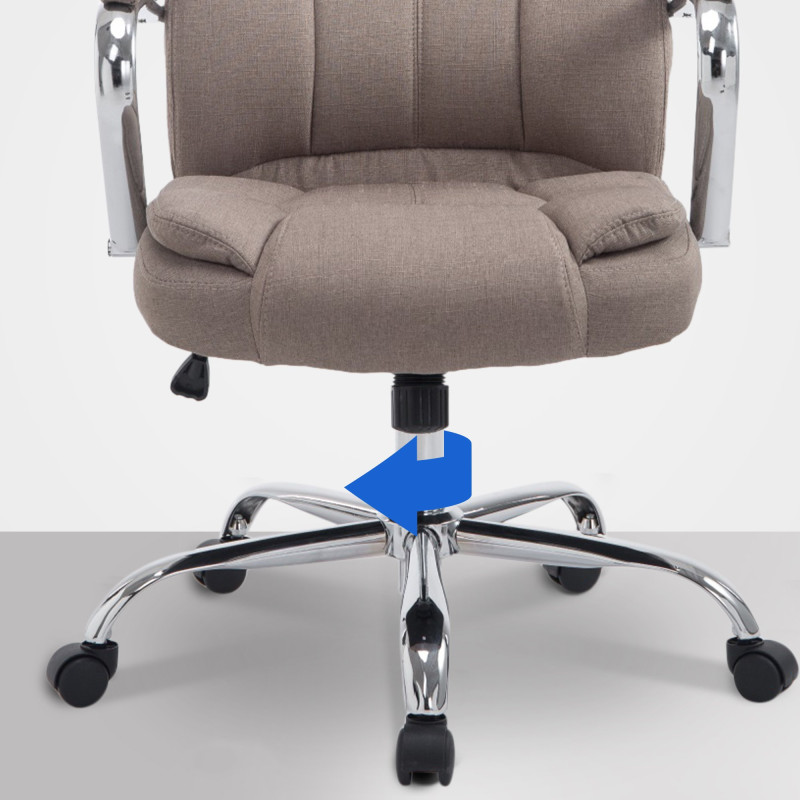 Silla De Oficina XXL Xanthos En Tela Gris topo