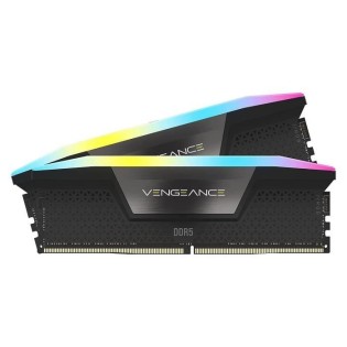 Mémoire RAM - CORSAIR - Vengeance RGB DDR5 - 32GB 2x16GB DIMM - 6400 MHz - 1,40V - Noir (CMH32GX5M2B6400C32)